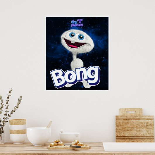 Tiny Planets Bong - weit weg! Poster (Küche)