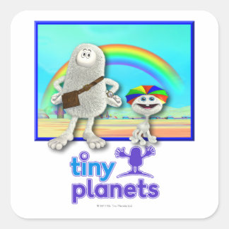 Tiny Planets - Rainbows machen Quadratischer Aufkleber