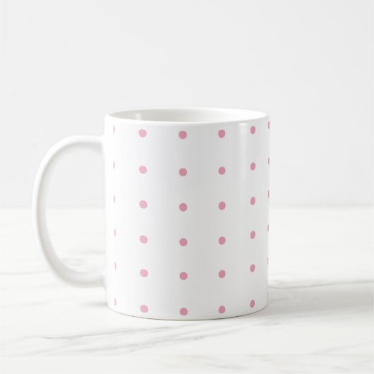 Tiny Polka Dots Print, gepunktetes Muster Kaffeetasse (Links)