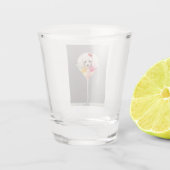 Tiny Poodle in Martini-Glas-Shotglass Schnapsglas (Rückseite)