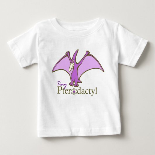 Tiny Pterodactyl, Lila Baby T-shirt (Vorderseite)