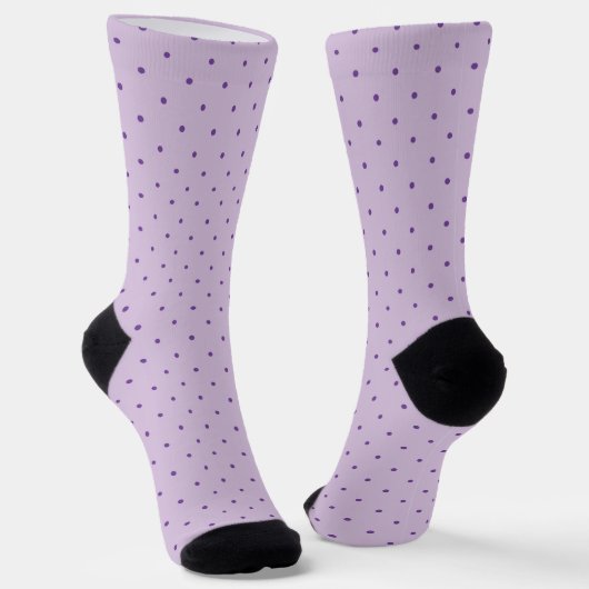 Tiny Purple Polka-Dots Pattern on Light Purple Socken (Gewinkelt)