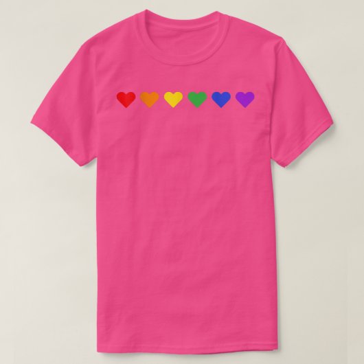 Tiny Rainbow Hearts Subtile Pride Month Flag LGBT T-Shirt (Design vorne)