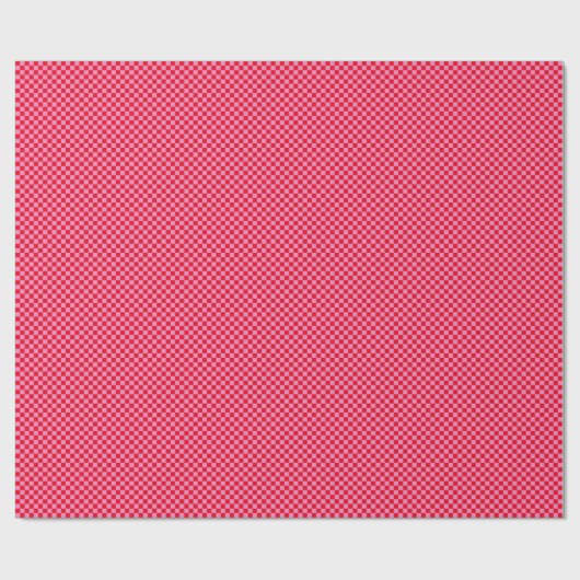 Tiny Red and Pink Checked Geschenkpapier (Flach)