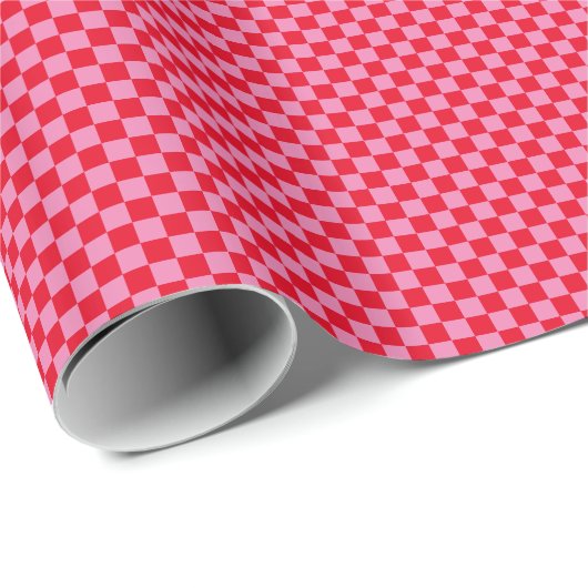 Tiny Red and Pink Checked Geschenkpapier (Rolleneckpunkt)