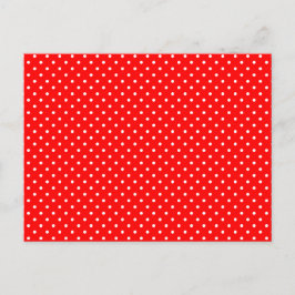 Tiny Red and White Polka Dots Postkarte