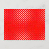Tiny Red and White Polka Dots Postkarte (Vorderseite)