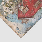 TINY RED COUNTRY HOUSE MIXED MEDIA DECOUPAGE SEIDENPAPIER (Ausschnitt)