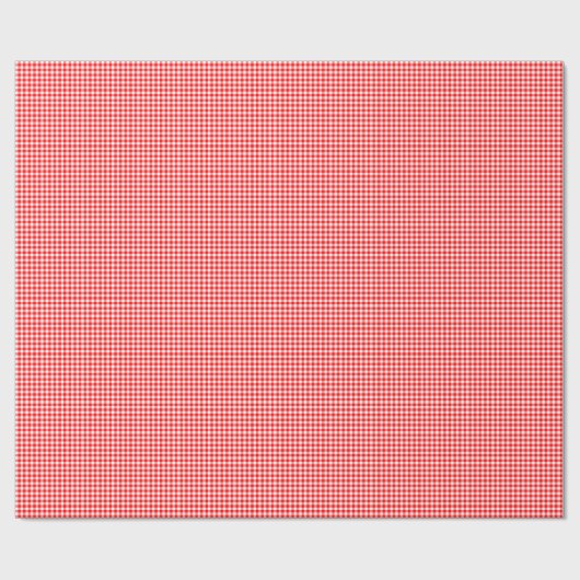 Tiny Red Gingham Geschenkpapier (Flach)