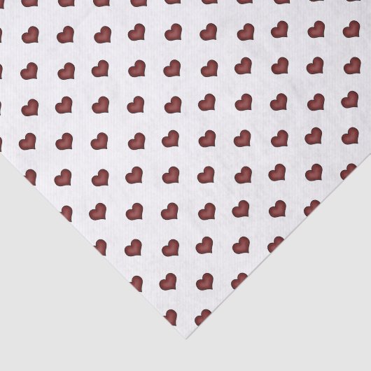 Tiny Red Hearts Pattern Seidenpapier (Ausschnitt)