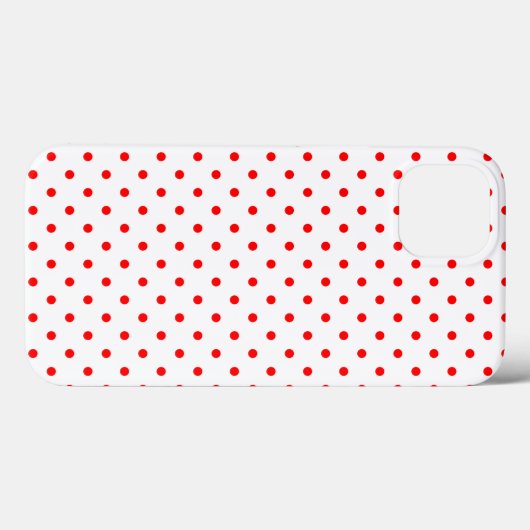Tiny Red Polka Dot Pattern Case-Mate iPhone Hülle (Rückseite (Horizontal))
