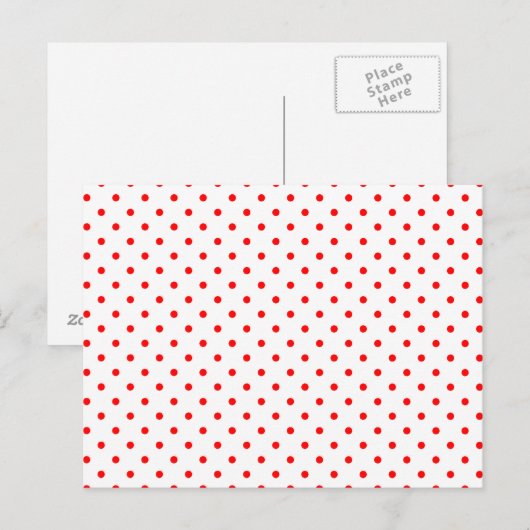 Tiny Red Polka Dots Postkarte (Vorne/Hinten)