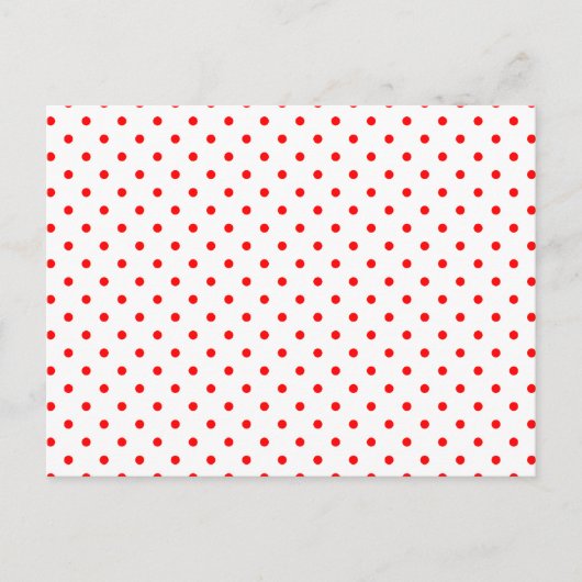 Tiny Red Polka Dots Postkarte (Vorderseite)
