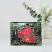 Tiny Red Sinti und Roma Caravan Thunder_Cove Postkarte (Stehend Vorderseite)