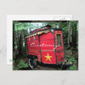 Tiny Red Sinti und Roma Caravan Thunder_Cove Postkarte (Vorne/Hinten)