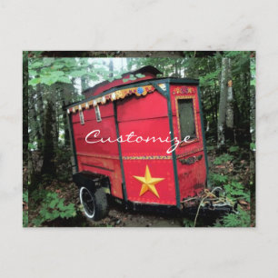 Tiny Red Sinti und Roma Caravan Thunder_Cove Postkarte