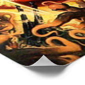 Tiny Red Spacesship Poster (Ecke)