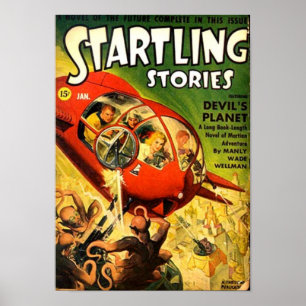 Tiny Red Spacesship Poster