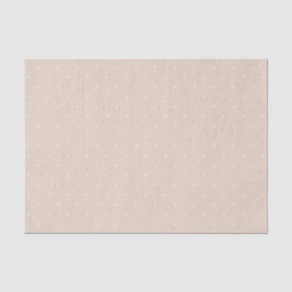 Tiny Refined White Polka Dots On Beige Minimal Seidenpapier