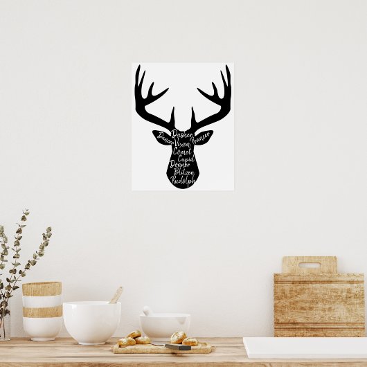 Tiny Reindeer Christmas Poster (Küche)