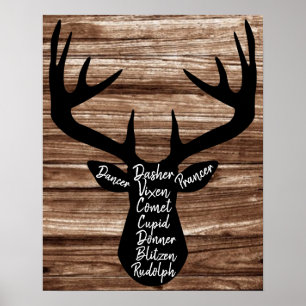 Tiny Reindeer Christmas Poster