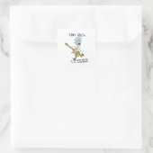 Tiny Rick Classic Quadratischer Aufkleber (Tasche)
