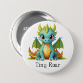 Tiny Roar Fantasy Dragon Baby Button (Vorne & Hinten)