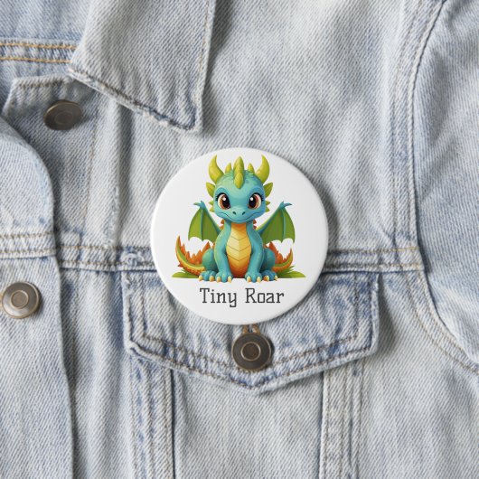 Tiny Roar Fantasy Dragon Baby Button (Beispiel)