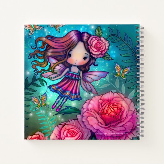 Tiny Rose Fairy Sketchbook Notizblock (Rückseite)