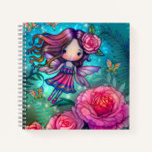 Tiny Rose Fairy Sketchbook Notizblock (Vorderseite)