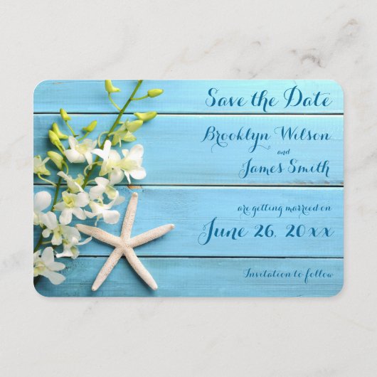 Tiny Round Starfish speichern das Datum Karten Orc (Rückseite)