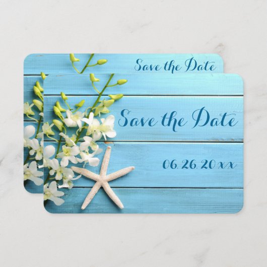 Tiny Round Starfish speichern das Datum Karten Orc (Vorne/Hinten)