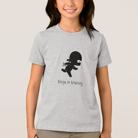 Tiny Running Ninja im Training Tri-Blend Shirt (Vorderseite)