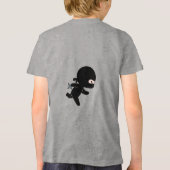 Tiny Running Ninja im Training Tri-Blend Shirt (Rückseite)