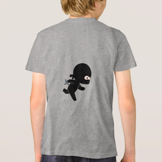 Tiny Running Ninja im Training Tri-Blend Shirt (Rückseite)