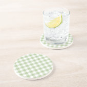 Tiny Sage and White Gingham Getränkeuntersetzer (Seite)
