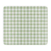 Tiny Sage and White Gingham Schneidebrett (Vorderseite)