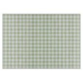 Tiny Sage and White Gingham Schneidebrett (Vorderseite)