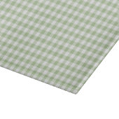 Tiny Sage and White Gingham Schneidebrett (Ecke)