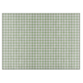 Tiny Sage and White Gingham Schneidebrett (Vorderseite)