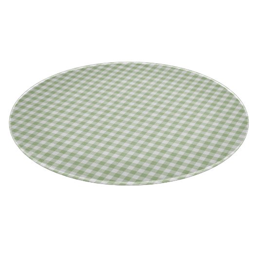 Tiny Sage and White Gingham Schneidebrett (Ecke)