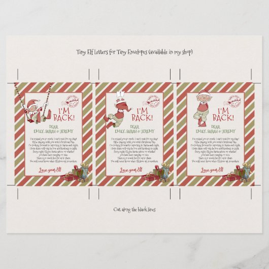 Tiny Santa und Elf Letters DIY (Vorderseite)