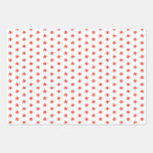 Tiny Scribbled Daisies Grid Whimsical Red Pink Set Geschenkpapier Set (Vorderseite 2)