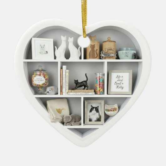 Tiny Shelves Cat Lover shelf 2D print Cats Keramik Ornament (Vorne)