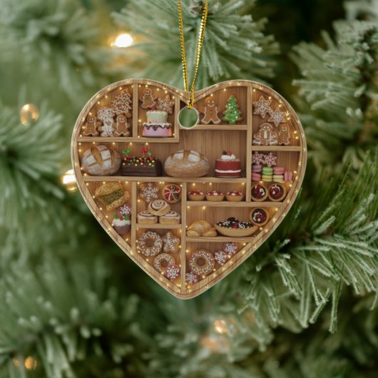 Tiny Shelves Christmas Baker Xmas Cookies 2Dprint Keramik Ornament (Baum)