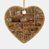Tiny Shelves Christmas Baker Xmas Cookies 2Dprint Keramik Ornament (Hinten)