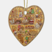 Tiny Shelves Christmas Bakery Baked Treats 2Dprint Keramik Ornament (Links)