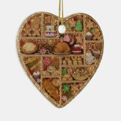 Tiny Shelves: Christmas Food edition 2D print Xmas Keramik Ornament (Rechts)