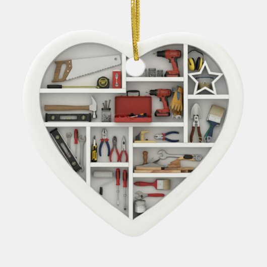 Tiny Shelves: DIY Tools - 2D print Tool Shelf Keramik Ornament (Vorne)