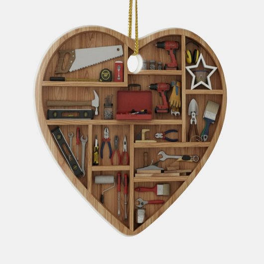 Tiny Shelves: DIY Tools - 2D print Tool Shelf Keramik Ornament (Rechts)